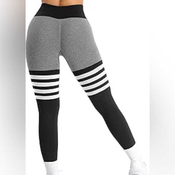 A AGROSTE Seamless Workout Leggings for Women Scrunch Butt Lifting Leggings MED - Picture 2 of 4